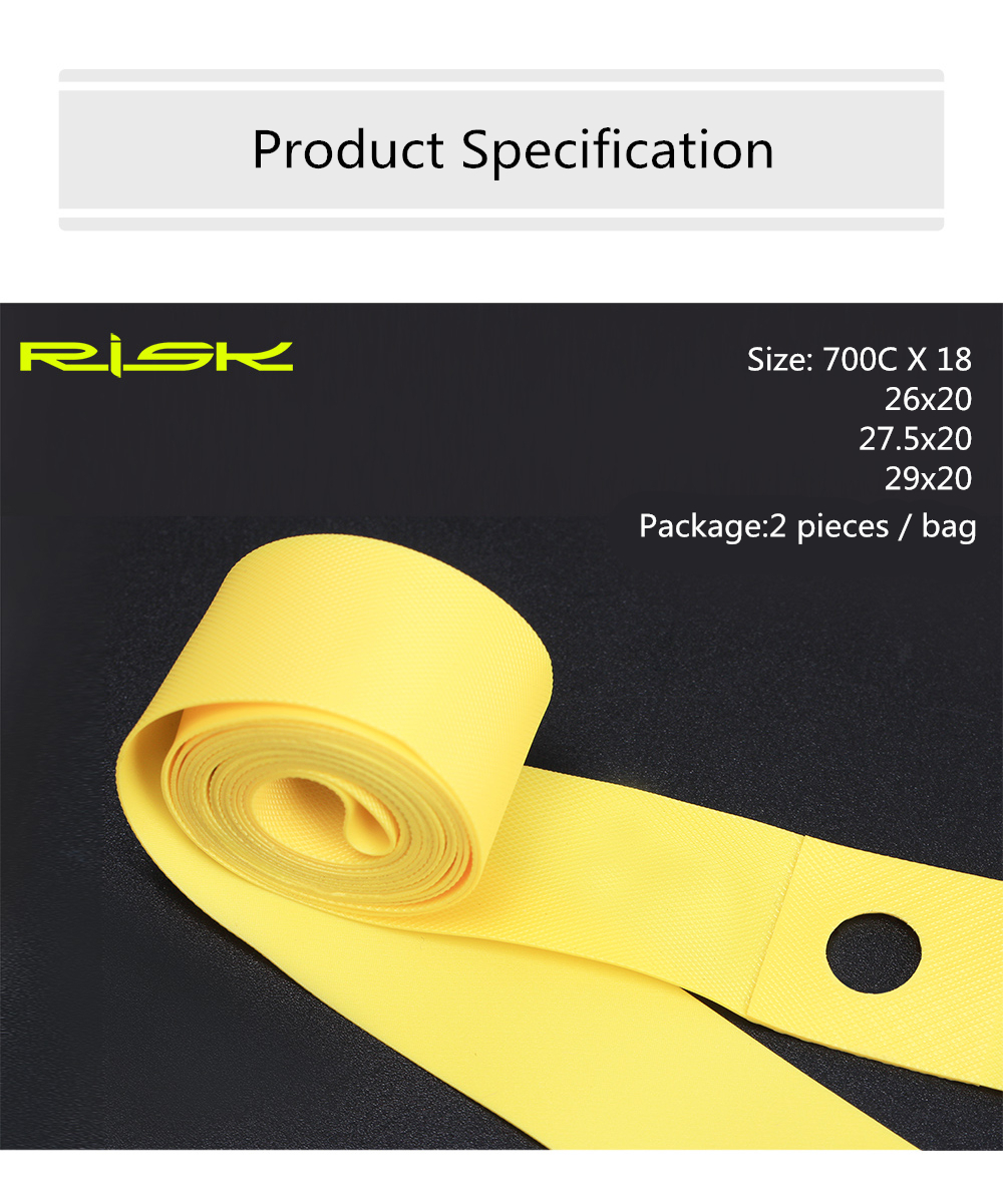 Inner Tube 700C - 2pcs RISK Bicycle Rim Strip Tire