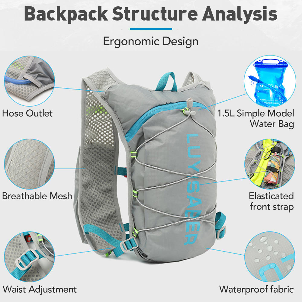 5L Ultra-light Hydration Vest  - đánh giá và giá Cycling Commuter Backpack Waterproof