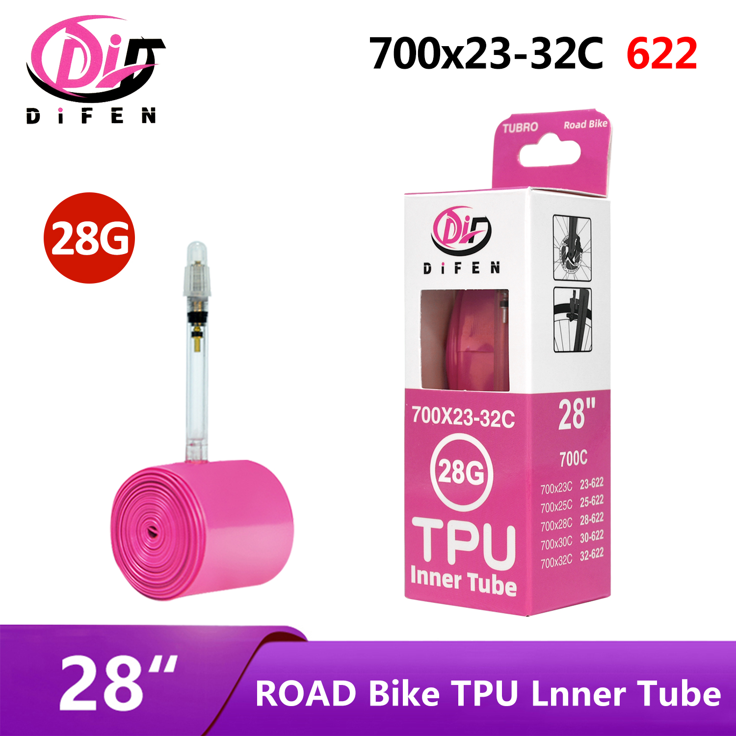 Difen TPU Road Bicycle Inner T - đánh giá và giá Inner Tube 700C