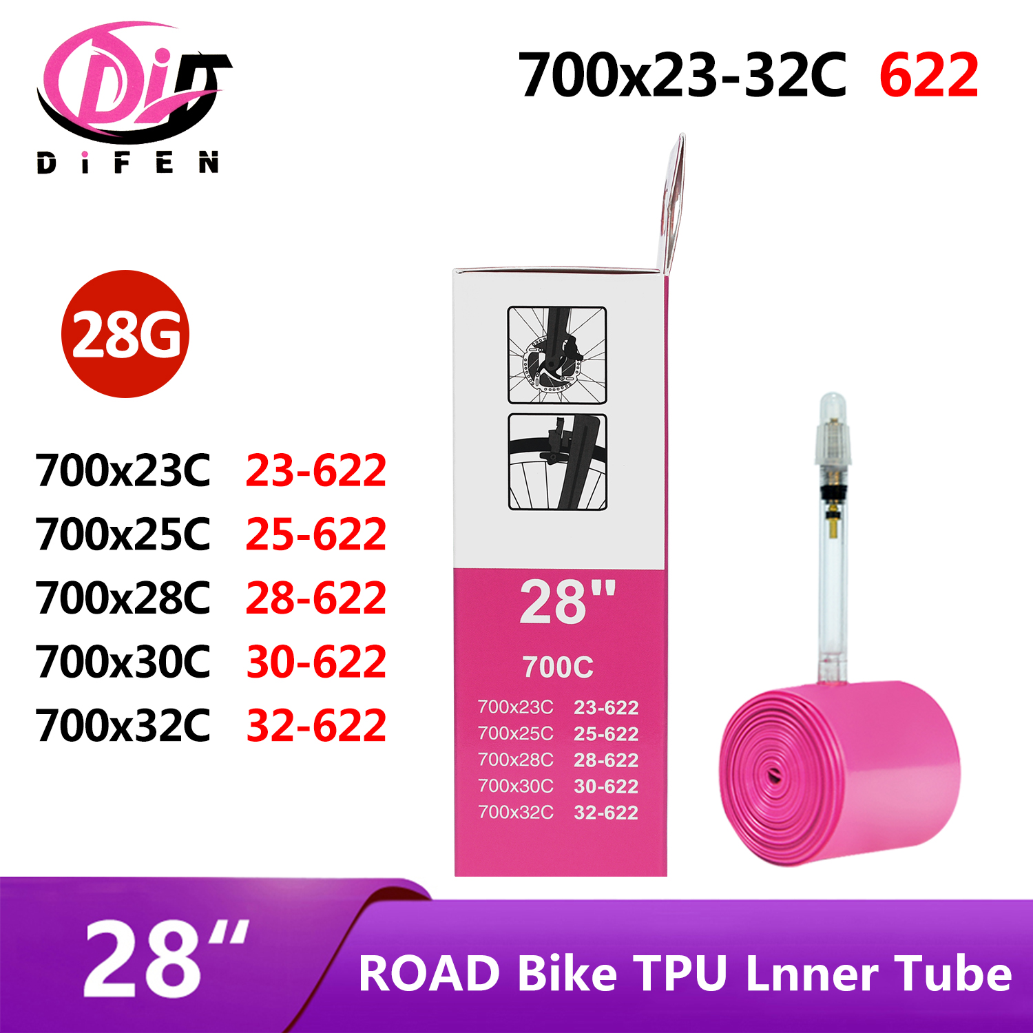 Difen TPU Road Bicycle Inner T - đánh giá và giá Inner Tube 700C