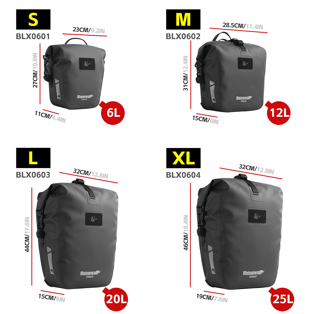 Rhinowalk Bike Pannier Side Ba - đánh giá và giá Cycling Commuter Backpack Waterproof
