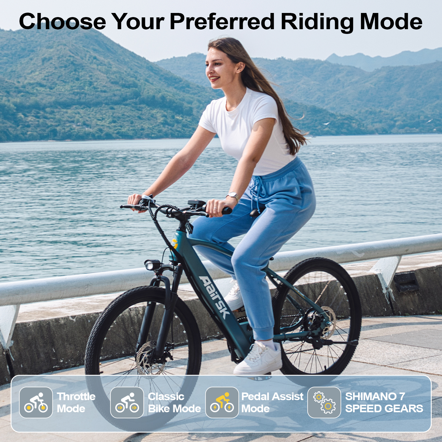 GT300 24 Inch Electric Mountai - đánh giá và giá Commuting With Bike