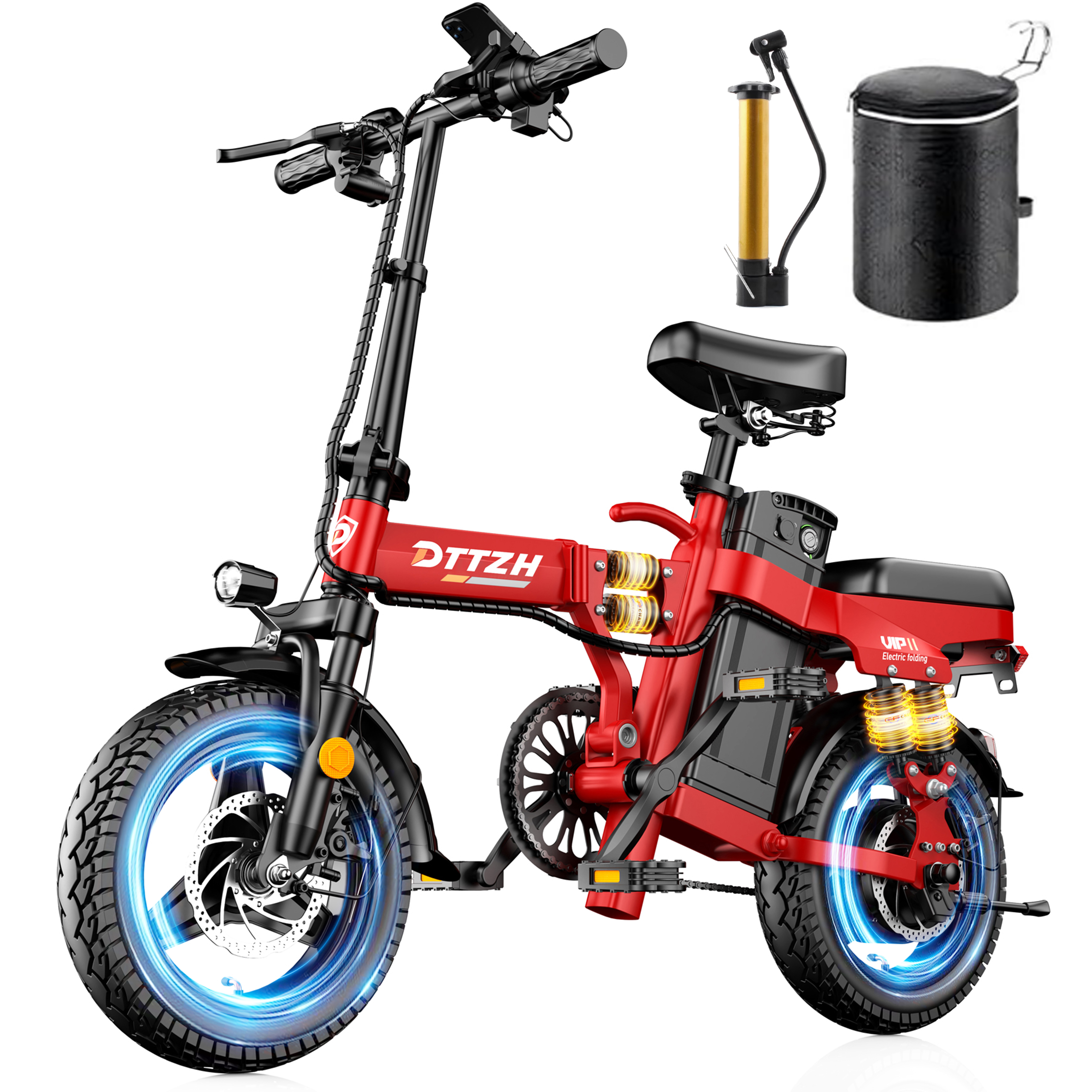 DTTZH A12S Foldable Electric B - đánh giá và giá Commuting With Bike