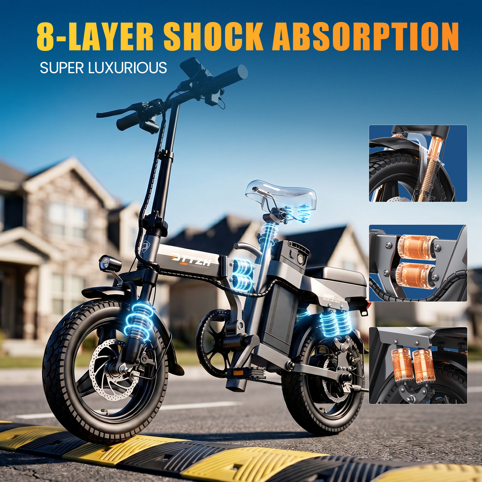 DTTZH A12S Foldable Electric B - đánh giá và giá Commuting With Bike