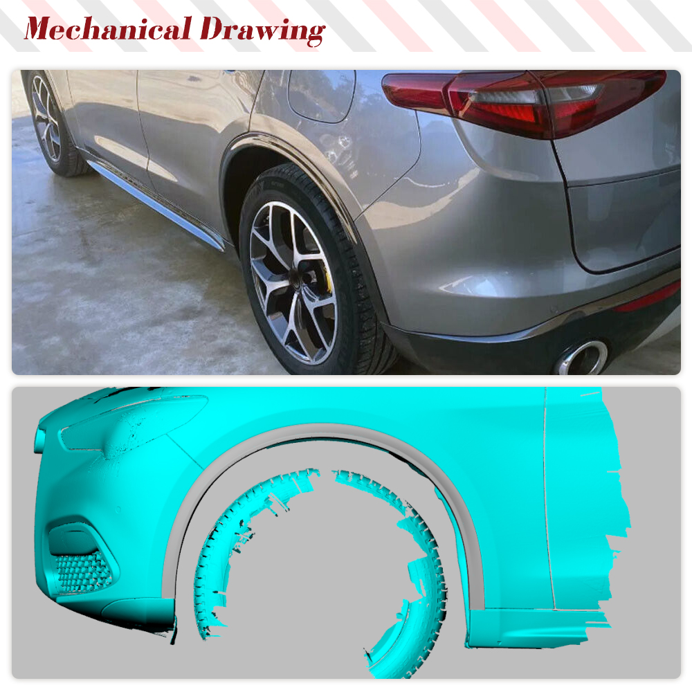 Car Wheel Arches For Alfa Rome - đánh giá và giá Fender Mudguard Set