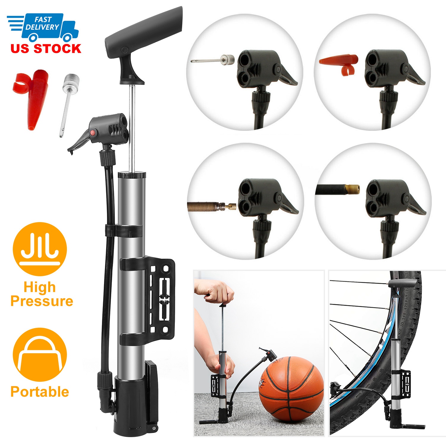 Portable Bike Pump Tire Inflat - đánh giá và giá Bike Pump Frame Mount