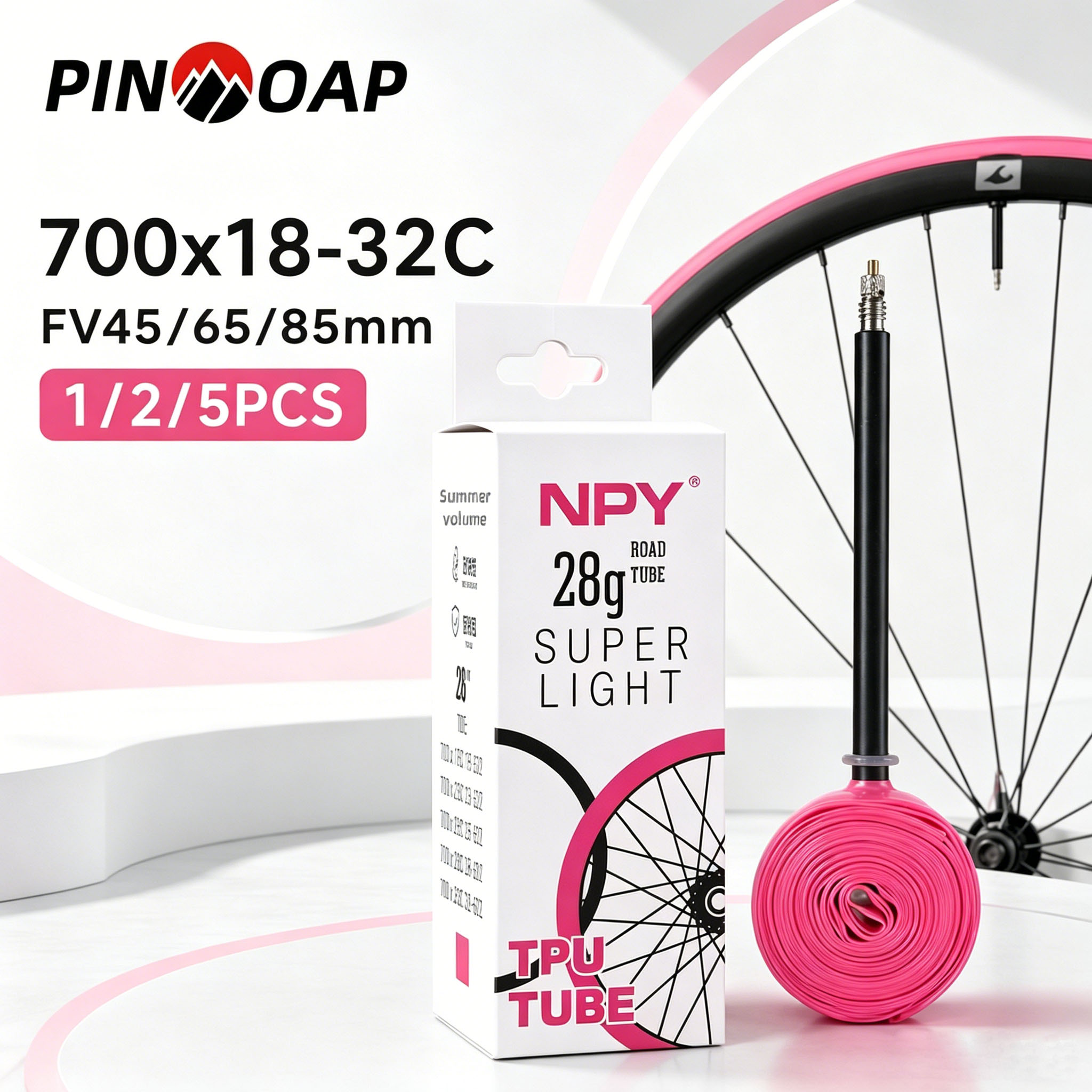 PINMOAP 1/2/5PCS Pink Road Bik - đánh giá và giá Inner Tube 700C