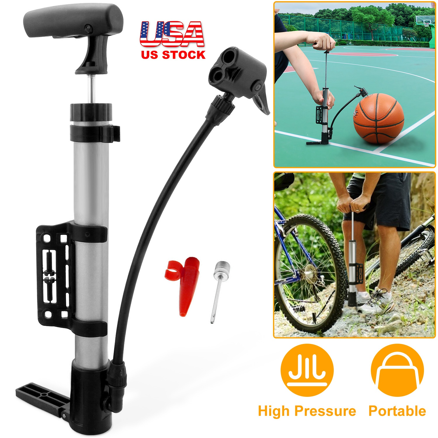 Mini Portable Bike Tire Pump,  - đánh giá và giá Bike Pump Frame Mount